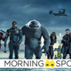The heroic villains of James Gunn's DC Comics movie The Suicide Squad line up on the beach.
